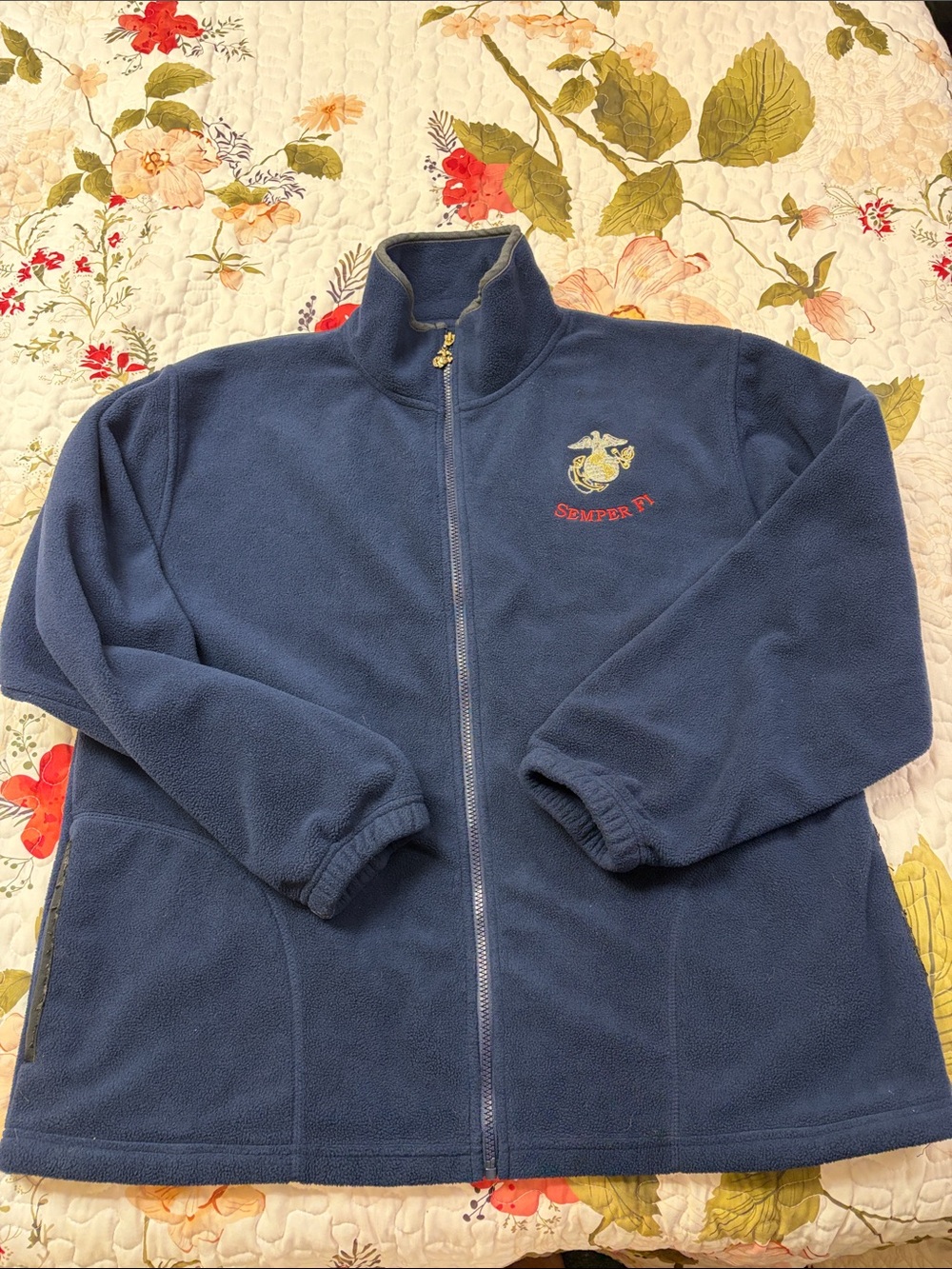 Semper Fi Navy Full-Zip Fleece Jacket